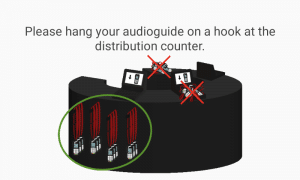 Please hang audioguide at counter